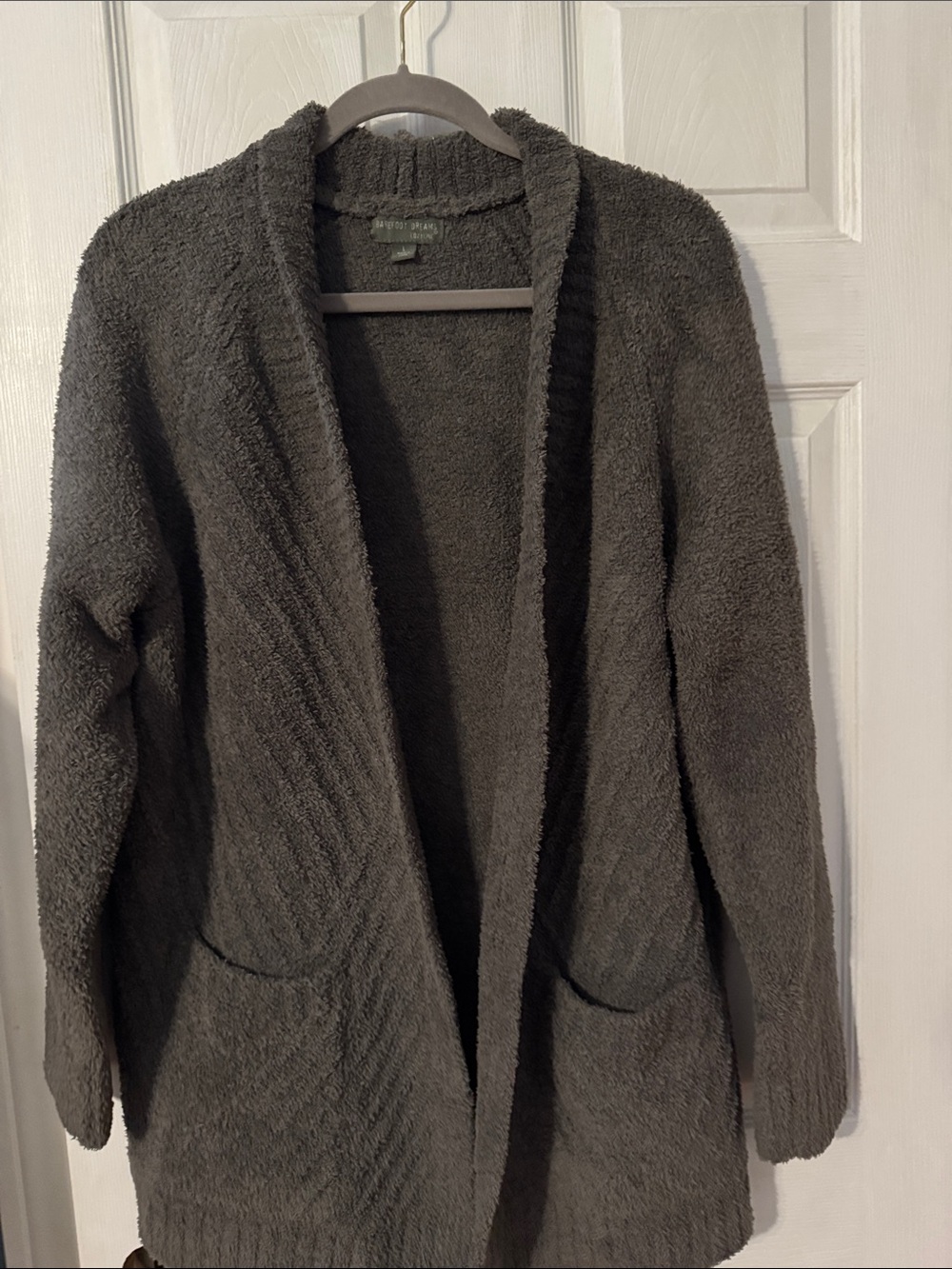 Barefoot Dreams Cozy Chic Ribbed Open-Front Women's Cardigan Sweater - Olive